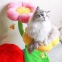 Cute Cat Tree, Pumpkin Condo, Soft and Spacious Flower Perch, Sisal Scratching Posts, Dangling Bee Toys, for Kitten Play and Sleep