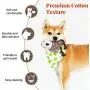 Lewondr Plush Dog Toys, Cute Soft Squeaky Plush Toy for Dogs Quality Corduroy Animated Stuffed Puppy Chew Toy with Squeakers Owl-Shape Interactive Soft Pet Toys for Biting - Coffee & White