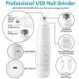 Dog Nail Grinder Upgraded, Pet Nail Grinder Electric Rechargeable Pet Nail Trimmer Painless Paws Grooming & Smoothing for Small Medium Large Dogs & Cats (White) Dog Nail Grinder Upgraded, Pet Nail Grinder Electric Rechargeable Pet Nail Trimmer Painless Paws Grooming & Smoothing for Small Medium Large Dogs & Cats (White)