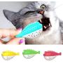 ocijf179 Cat Toy Pet Cat Kitten TPR Puffer Fish Toothbrush Catnip Molar Soft Bite Chew Play Toy - Blue