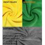 Kwispel Dog Bath Towel - Super Absorbent Microfiber Dog Towel for Small Medium Large Dogs and Cats, Yellow & Grey