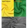 Kwispel Dog Bath Towel - Super Absorbent Microfiber Dog Towel for Small Medium Large Dogs and Cats, Yellow & Grey