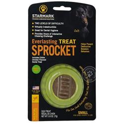 Starmark Everlasting Treat Sprocket Dog Toy  with Chicken Treat