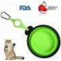 Visky Pet Travel Cup/Bowl Small Animal TPE Bowls Dog Cat Rabbit Collapsible & Portable Bowl With Carabiner-Green Visky Pet Travel Cup/Bowl Small Animal TPE Bowls Dog Cat Rabbit Collapsible & Portable Bowl With Carabiner-Green