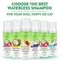 TropiClean Waterless Shampoos for Pets - Made in USA - No Rinse - Apply, Brush and Dry - Naturally Derived Ingredients - Soap Free - Great for Parks, Beaches, Hikes and Road Trips TropiClean Waterless Shampoos for Pets - Made in USA - No Rinse - Apply, Brush and Dry - Naturally Derived Ingredients - Soap Free - Great for Parks, Beaches, Hikes and Road Trips