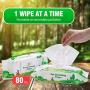 PUPTECK Pet Grooming Wipes for Dogs & Cats - 8.3''x8'' Hypoallergenic Cleaning Wipes for Ears/Eyes/Face/Butt/Paw/Body, Fragrance-Free, Earth-Friendly, 80 Counts per Pack, Multi Packs