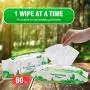 PUPTECK Pet Grooming Wipes for Dogs & Cats - 8.3''x8'' Hypoallergenic Cleaning Wipes for Ears/Eyes/Face/Butt/Paw/Body, Fragrance-Free, Earth-Friendly, 80 Counts per Pack, Multi Packs