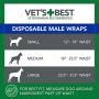 Vet’S Best Comfort Fit Disposable Male Dog Diapers | Absorbent Male Wraps with Leak Proof Fit | Large, 30Count