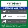 Vet’S Best Comfort Fit Disposable Male Dog Diapers | Absorbent Male Wraps with Leak Proof Fit | Large, 30Count