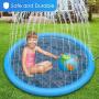 ERKOON 59 Inch Splash Sprinkler Pad for Dogs, Splash Pad Play Mat for Kids Toddlers Dogs, Dog Bath Pool Thickened Durable Bathing Tub Pet Summer Outdoor Water Toys
