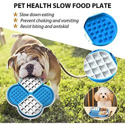 Wekin Slow Feeder Dog Bowl & Dog Lick Mat Perfect for Dog Food, Healthy Dog Treats, Anti-Gulping & Anti-Slip Pet Slow Feeder, Helps Prevents Obesity Improves Digestion