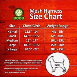 DOCO Athletica Quick FIT Mesh Harness - No Choke, Custom-Fit & Perfect for Small and Medium Sized Dogs