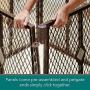 North States Mypet Petyard Passage: 4, 6 or 8 panel pet enclosure with lockable pet door. Freestanding. 7 sq. ft to 34.4 sq. ft. (26'' tall)