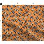 Spoonflower Fabric - Pug Dot Orange Dog Puppy Animal Pet Polka Cute Tan Black Toy Breed Printed on Performance Piqué Fabric by The Yard - Performance Athletic Apparel Fashion