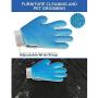 Pet Hair Remover Glove - Gentle Pet Grooming Glove Brush - Deshedding Glove - Massage Mitt with Enhanced Five Finger Design - Perfect for Dogs & Cats with Long & Short Fur - 1 Pack (2 in 1 Glove)