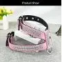 Newtensina Fashion Puppy Harness with Diamantes and Lead Cute Girl Bling Dog Harness with Bling Leash for Small Dogs