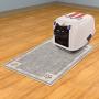 Non Slip Litter and Food Mat for Cats and Dogs- Floor Protecting Pad for Food Bowls and Kitty Litter- BPA and Phthalate Free By PETMAKER