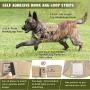 WINSEE Tactical Dog Harness and Collar Large, 3X Metal Buckles, Working Dog MOLLE Vest with Handle & Loop Panels, No Pull Adjustable Training Pet Harness with Leash Clips for Walking Hiking Hunting
