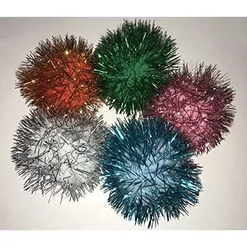Barker Brands Inc. Ultra Jumbo Sparkle Ball Cat Toy 5 Pack Barker Brands Inc. Ultra Jumbo Sparkle Ball Cat Toy 5 Pack