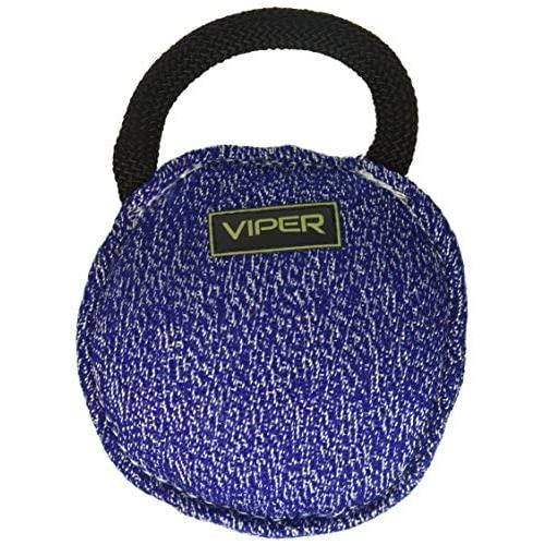 Viper Leather, Jute or Synthetic Linen Round Bite Pillow Tug Toy Reward for Adult Dogs and Puppies