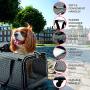 Pet Carrier with Wheels Soft Sided Portable Bag, Click-Out Handle, Breathable Rolling Pet Carrier, Removable Wheels Pet Travel Carrier for Dogs, Cats up to 22 lbs
