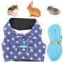 TOPINCN Rabbit Harness with Lead Set Cute Bow Tie Vest Harness Adjustable Pet Chest Walking Harness for Bunny Hamster Ferret and Small Animals