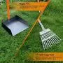 HITKYC Dog Pooper Scooper, Extra Large Long Handle Pooper Scooper for Large and Small Dogs, Easy to Use Poop Scooper with Metal Rake & Tray for Pets, Great for Grass, Lawns, Dirt, Gravel, 2PCS