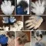 WeTest 1 Pair Pet Grooming Glove - Gentle Deshedding Brush Glove - Efficient Pet Hair Remover Mitt - Enhanced Five Finger Design - Perfect For Dog & Cat with Long & Short Fur, Blue