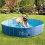 All for Paws Extra Large Dog Swimming Pool, Collapsible Pet Bathing Tub, Anti-Slip, UV Test Approved, Great for Dogs and Kids