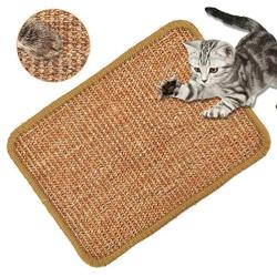 Cat Scratching Mat, Natural Sisal Cat Scratching Pad Anti Slip Cat Scratch Mat for Cats Grinding Claws Protecting Furniture(23.6×15.7 in)