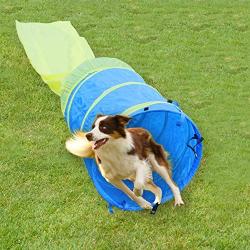 Pet Agility Tunnel Dog Play Outdoor Training and Exercise Equipment for Dog, Puppy, Cat, Kitten, Ferret, and Rabbit 16FT Long Large Obstacle Course for Pets, with Carrying Case