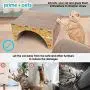 PrimePets Cat Scratcher Cardboard Lounge, Removable Cat Scratching Couch with Catnip and Ball Toys, Reversible Corrugated Cat Scratch Lounge Sofa Bed for Cats Kitty Kitten PrimePets Cat Scratcher Cardboard Lounge, Removable Cat Scratching Couch with Catnip and Ball Toys, Reversible Corrugated Cat Scratch Lounge Sofa Bed for Cats Kitty Kitten