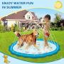 Pet Soft Splash Sprinkler Pad - Thicken Dog Sprinkler 59'' for Puppies and Large Dogs, Durable Pet Kids Dogs Swimming Bathtub Pool, Summer Fun Water Toys Large