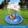 WEIMIN Splash Sprinkler Pad for Dogs Kids 59” Thicken Dog Pool with Sprinkle Pet Bathing Tub Summer Outdoor Water Toys Kiddie Pool