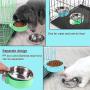 N//A 2Pcs Crate Dog Bowl, Removable Stainless Steel Hanging Pet Cage Bowl, Pet Food Water Bowl for Cat Puppy Bird Rabbit