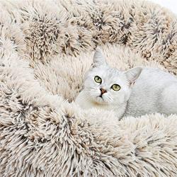 Made4Pets Dog Bed Comfortable Donut Cuddler Round Pet Bed Ultra Soft Machine Washable for Dogs,Upgrade Version