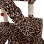 LOVEPET 72'' Stable Cute Sisal Cat Climb Holder Cat Tower Multifunction Combination Cat Jumping Platform Cat Furniture Leopard Print (23.23'' x 22.44'' x 71.65'')