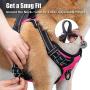 PoyPet No Pull Dog Harness, Reflective Vest Harness with 2 Leash Attachments and Easy Control Handle for Small Medium Large Dog