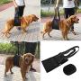 Tnfeeon Safety Portable Black Dog Support Harness, Lifting Assist Rehabilitation Harness with Handle for Canines Aid