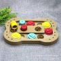Chenteshangmao Pet Food Bowl Dog Bowl Food Anti-mite Pet Supplies Fun Educational Toys Green Wood Utensils Slow v5