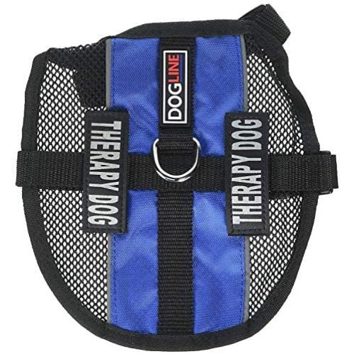 Dogline MaxAire Vest Therapy Dog Removable Patch Adjustable Harness Reflective for Puppies Small Medium and Large Dogs