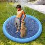 Jutongda Splash Sprinkler Pad for Dogs and Kids,60'' Inflatable Thickened Durable Sprinkler Pool Dog Bath Tub,Pet Summer Outdoor Water Toys,Fun Backyard Fountain Play Mat for Girls Boys
