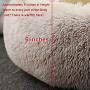Rainlin Pet Bed- Round Soft Plush Burrowing Cave Hooded Cat Bed Donut for Dogs & Cats, Faux Fur Cuddler Round Comfortable Self Warming Indoor Sleeping Bed Pink (19.7''x19.7'')