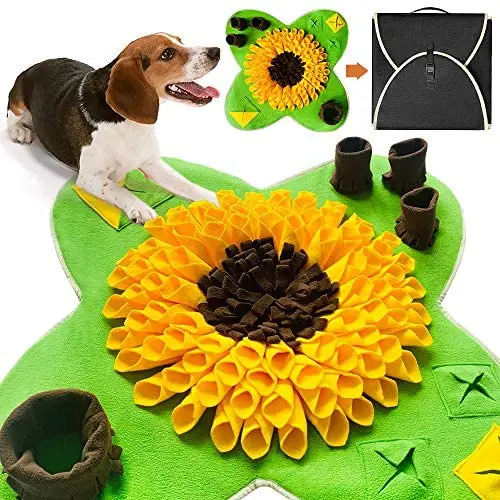 PetFun Dog Snuffle Mat for Feeding, Hunting, Foraging, Dogs Nosework Training Smell Toys-Treat Interactive Puzzle Dispenser, Slow Feeder Mat & Feed Game- Machine Washable PetFun Dog Snuffle Mat for Feeding, Hunting, Foraging, Dogs Nosework Training Smell Toys-Treat Interactive Puzzle Dispenser, Slow Feeder Mat & Feed Game- Machine Washable