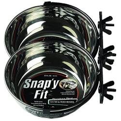MidWest Homes for Pets Snapy Fit Food Bowl / Pet Bowl, 20 oz. for Dogs, Cats & Small Animals (2 Pack)