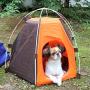 Wohenmang Small Animal Activity Toy Pop-up Tent, Outdoor Waterproof Pet House, Dog Nest Tent Cabin, Portable Pet Tent for Small Dog Cat, Blue+Orange, 27.2 x 21.7 x 20.9inches