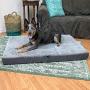 SPORT PET Deluxe Dog Mattress, Water-Resistant Liner Pet Bed, Reversible, Top Memory Foam