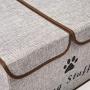 Geyecete Large Storage Boxes - Large Linen Fabric Foldable Storage Cubes Bin Box Containers with Lid and Handles for Dog Apparel & Accessories, Dog Coats, Dog Toys, Dog Clothing