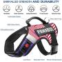 PAWABOO Service Dog Vest Harness, Premium Durable Heavy Duty Soft Padded Reflective Dog Vest Harness with 2 Removable Hook and Loop Patches, Strong PVC Handle on Top