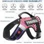 PAWABOO Service Dog Vest Harness, Premium Durable Heavy Duty Soft Padded Reflective Dog Vest Harness with 2 Removable Hook and Loop Patches, Strong PVC Handle on Top PAWABOO Service Dog Vest Harness, Premium Durable Heavy Duty Soft Padded Reflective Dog Vest Harness with 2 Removable Hook and Loop Patches, Strong PVC Handle on Top